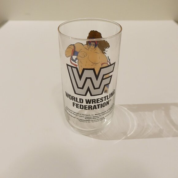 1990 Ultimate Warrior 💪🏻 WWF Wrestling Titan Sports Vintage Drinking Glass WWE - Picture 5 of 5